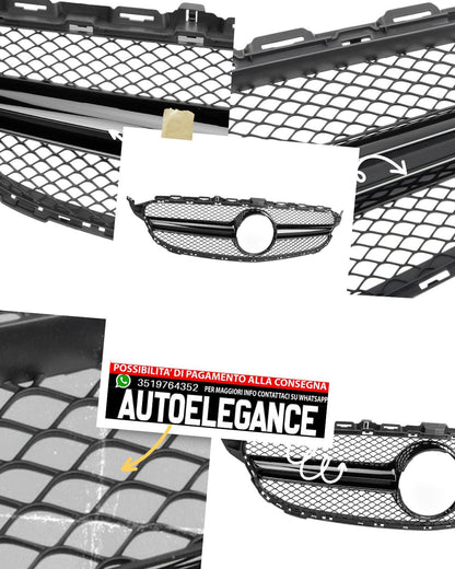 GT Panamericana Grille Suitable For Mercedes C Class W205 S205 A205 Black 