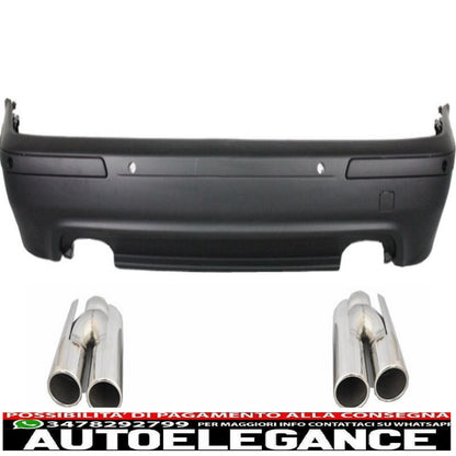rear bumper suitable for bmw 5 series e39 (1995-2003) double outlet m5 design with pdc and exhaust tips