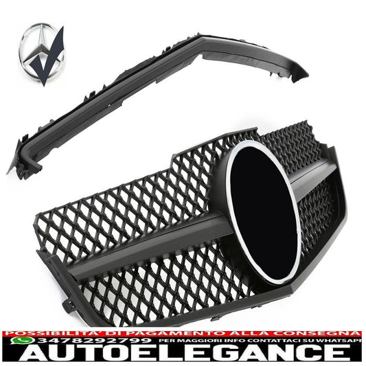 Sports radiator grille for Mercedes W207 coupe convertible matt black