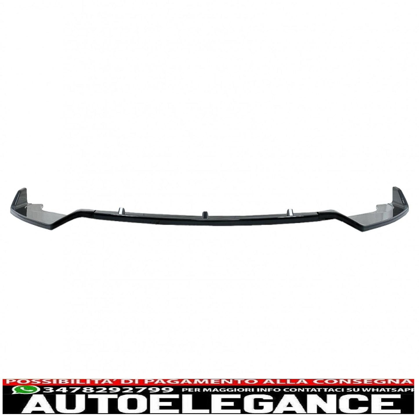 Front bumper lip extension spoiler suitable for vw golf 7.5 facelift (2017-2020) piano black 