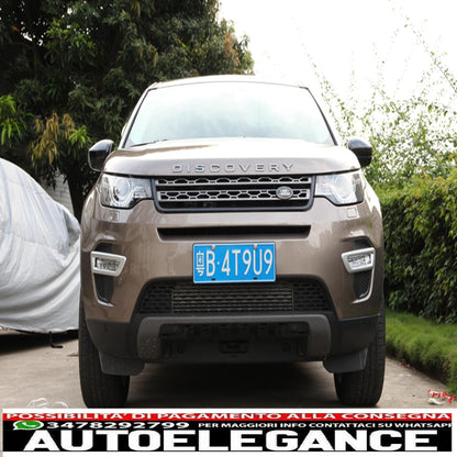 telaio cromato pannelli TFL luce diurna per Land Rover Discovery Sport-mostra il titolo originaletesto coperture cromate originali luci di marcia diurna TFL per Land Rover Discovery Sport