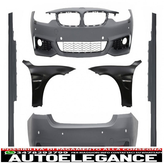 kit carrozzeria completo adatto per bmw serie 4 f32 f33 (2013-up) con parafanghi anteriori design sportivo coupé cabrio
