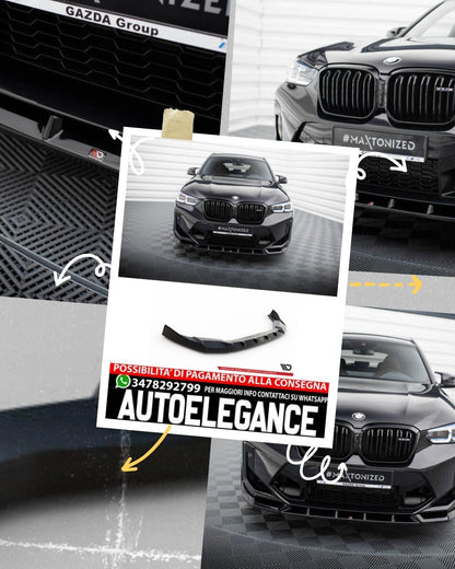 SPLITTER ANTERIORE adatto compatibile per V.1 BMW X3 M F97 FACELIFT  (2021 - )