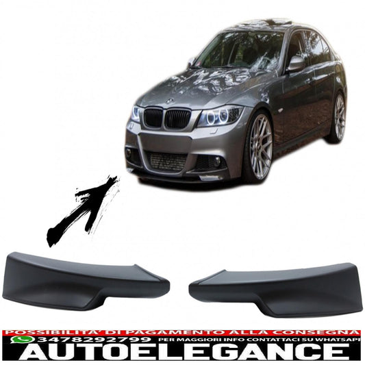 Front bumper splitter spoiler suitable for bmw 3 series e90 e91 lci (09.2008-2011) m-tech look