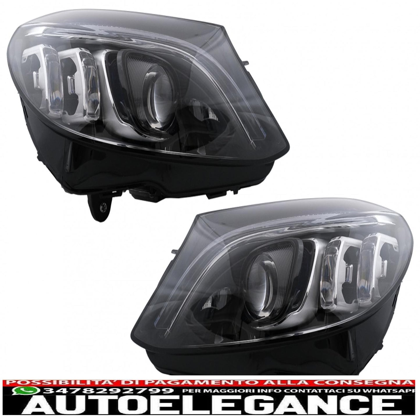 complete multibeam led headlights suitable for mercedes c class w205 s205 (2014-2018) left hand drive 