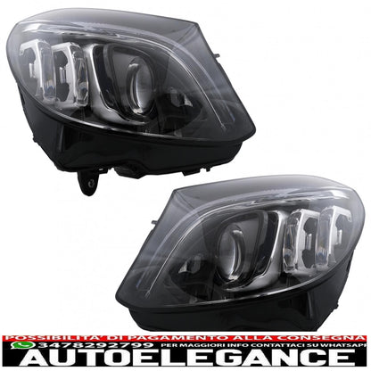 complete multibeam led headlights suitable for mercedes c class w205 s205 (2014-2018) left hand drive 