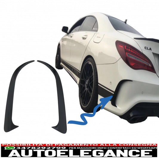 Rear bumper splitter fins side air intakes canards suitable for mercedes cla w117 c117 x117 (2013-2018) cla45 design