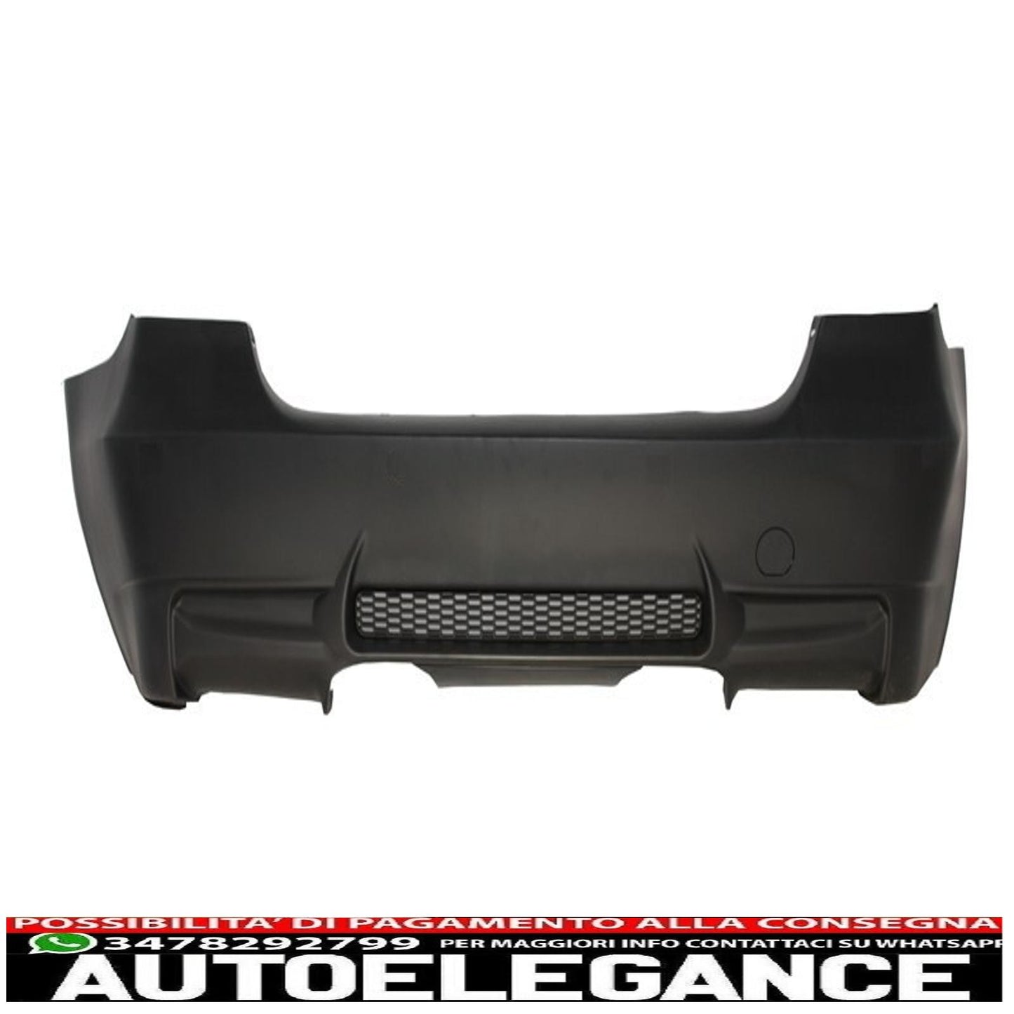 rear bumper suitable for bmw e90 3 series (2004-2011) medium exhaust m3 design without pdc 
