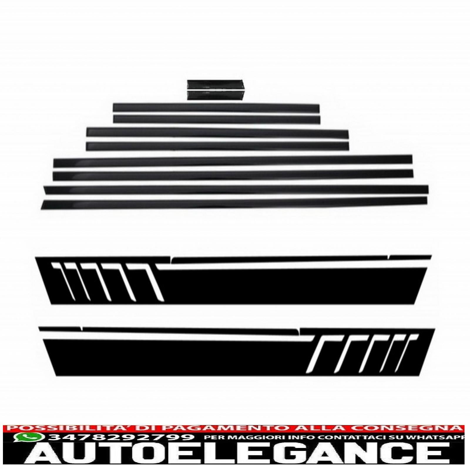 Aggiungi strisce modanature porta adatte per Mercedes Classe G W463 (1989-2017) con decalcomanie laterali adesivo in vinile nero opaco AUTOELEGANCERICAMBI