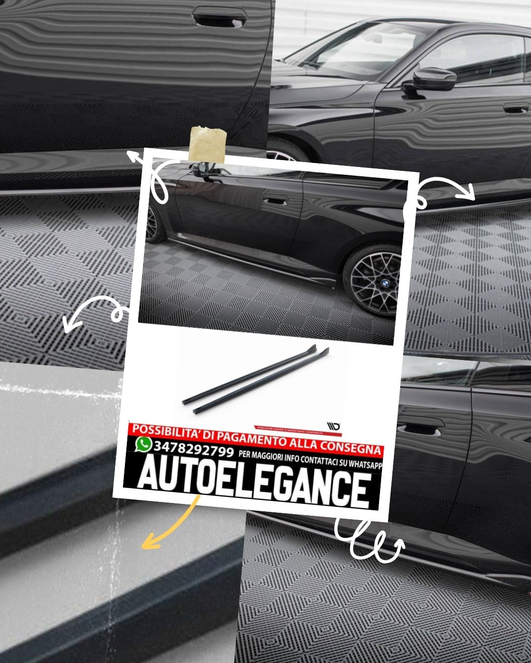MINIGONNE LATERALI ADATTE PER V.2 BMW 2 COUPE G42  (2021 - )