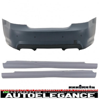 paraurti posteriore adatto per mercedes classe s w221 (2005-2010) design s65 con minigonne laterali versione corta