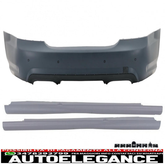 paraurti posteriore adatto per mercedes classe s w221 (2005-2010) design s65 con minigonne laterali versione corta