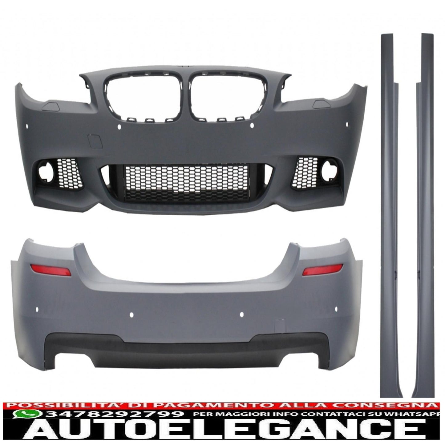 kit carrozzeria con diffusore a doppia uscita adatto per bmw serie 5 f10 (2011-2017) design m-technik