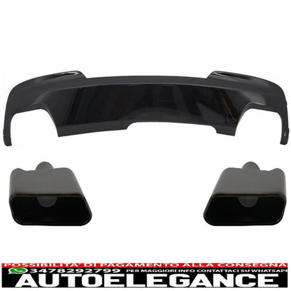 punte del silenziatore di scarico del diffusore d'aria a doppia uscita edizione nera sport m-tech 550i design adatto per bmw serie 5 f10 f11 (2011-2017)