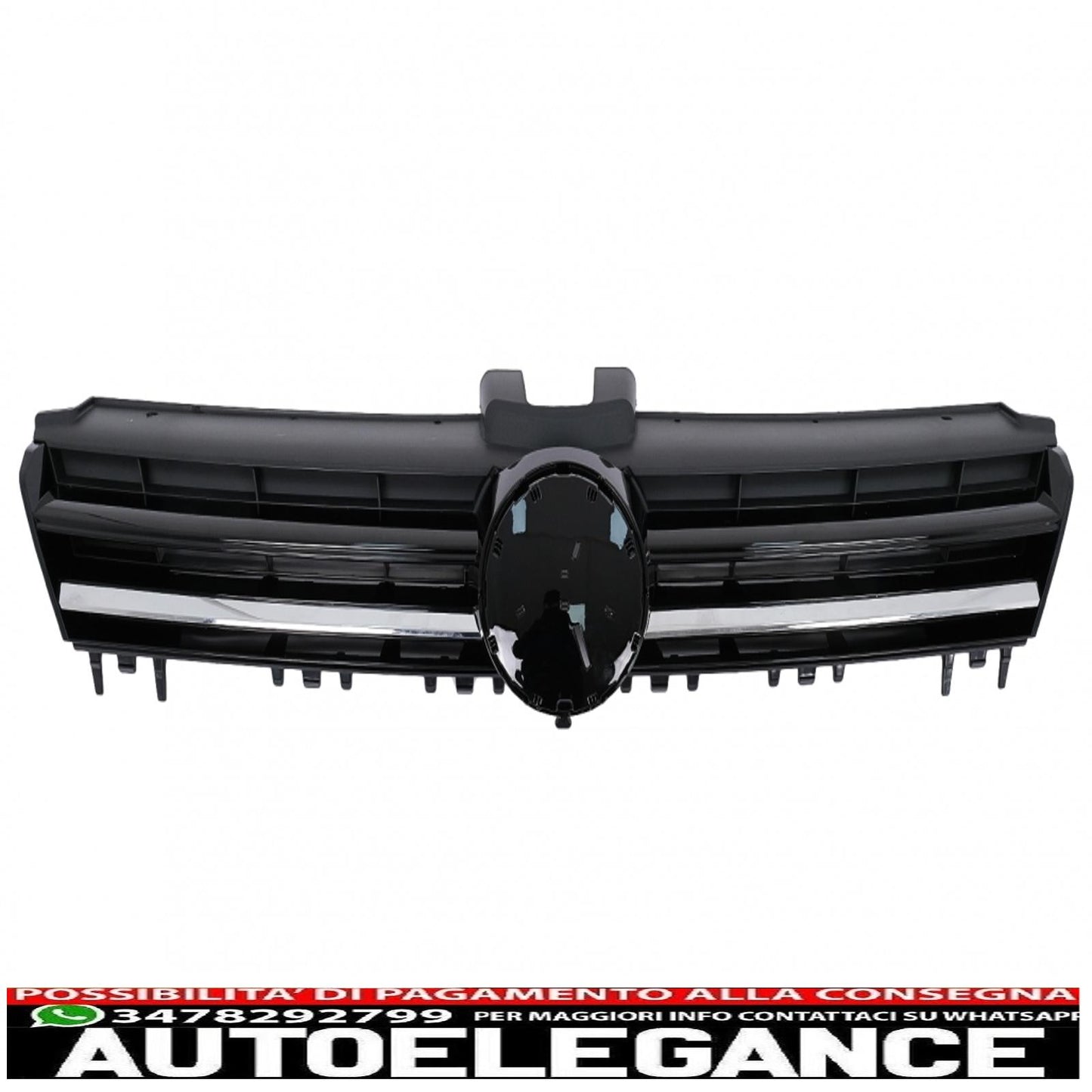 central grille suitable for vw golf 7 vii (2012-2017) r-line design chrome inserts