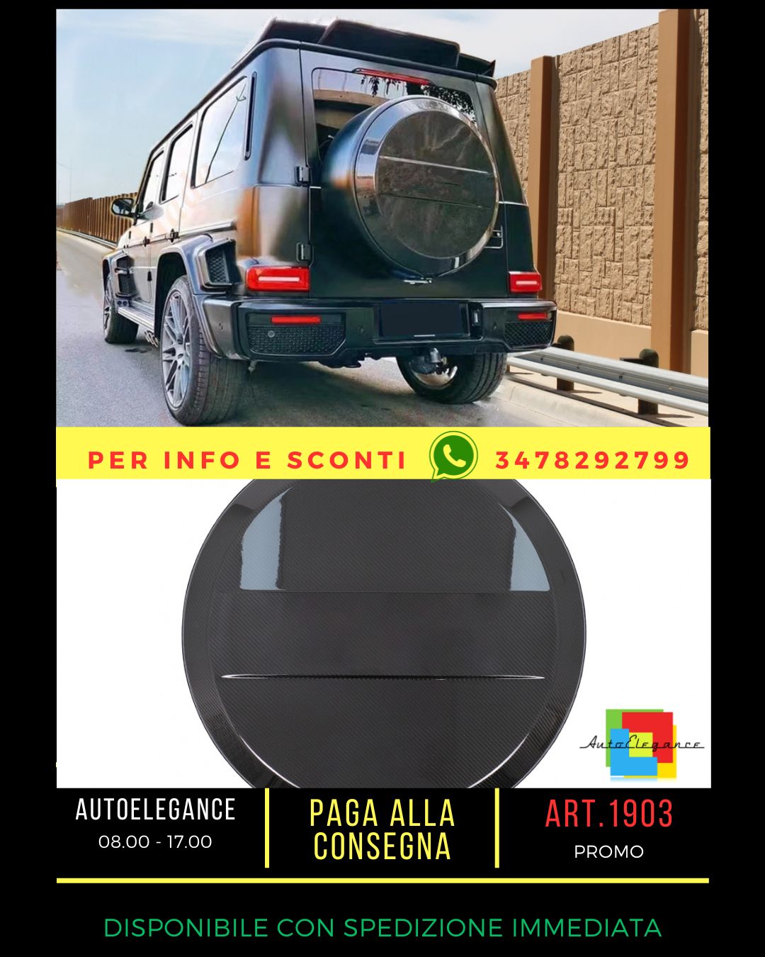 ✨Carbon Fiber Spare Wheel Cover For Mercedes G-Class W463 W464✨
