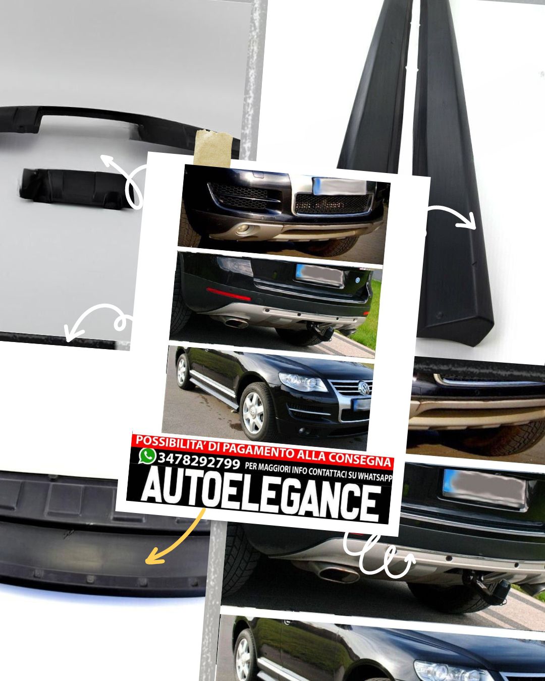 SPOILER+DIFFUSORE+MINIGONNE adatto per VW TOUAREG 2002-2010