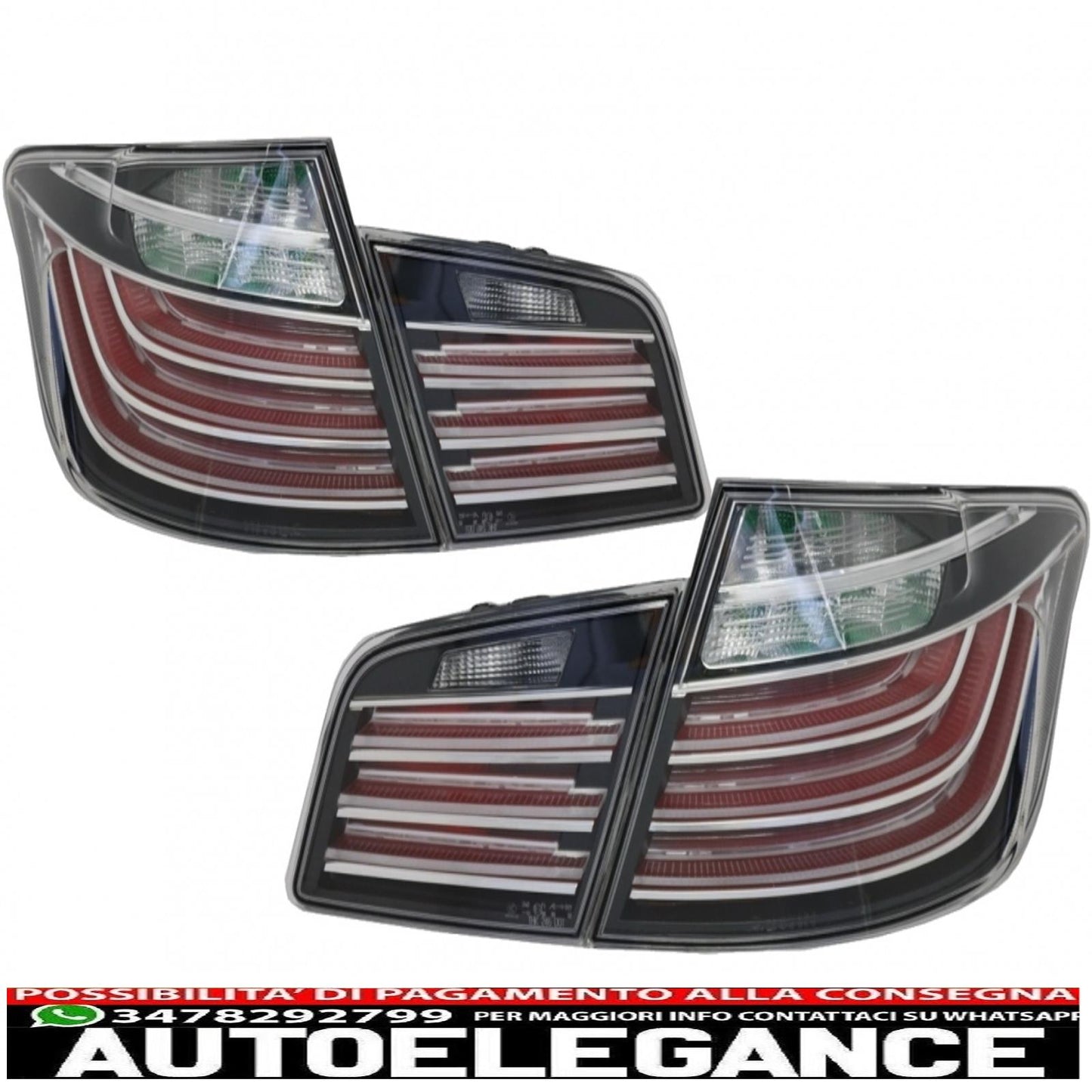 m performance led rear lights suitable for bmw 5 series f10 (2011-2017) black line design lci