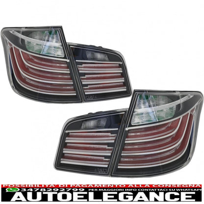 m performance led rear lights suitable for bmw 5 series f10 (2011-2017) black line design lci