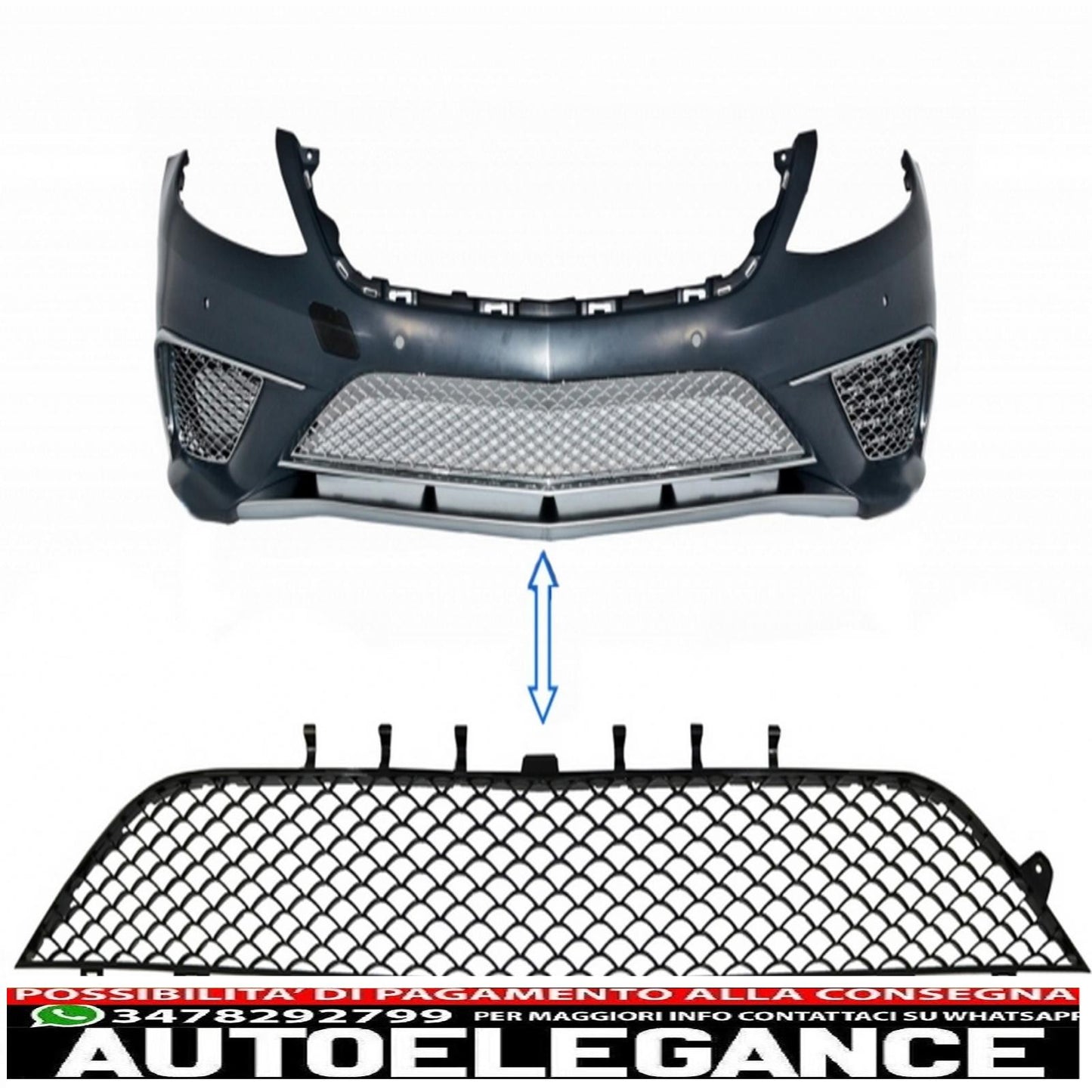 Front bumper lower center grille suitable for mercedes s class w222 (2013-2017) s63 piano black design 