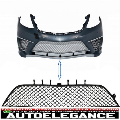 Front bumper lower center grille suitable for mercedes s class w222 (2013-2017) s63 piano black design 