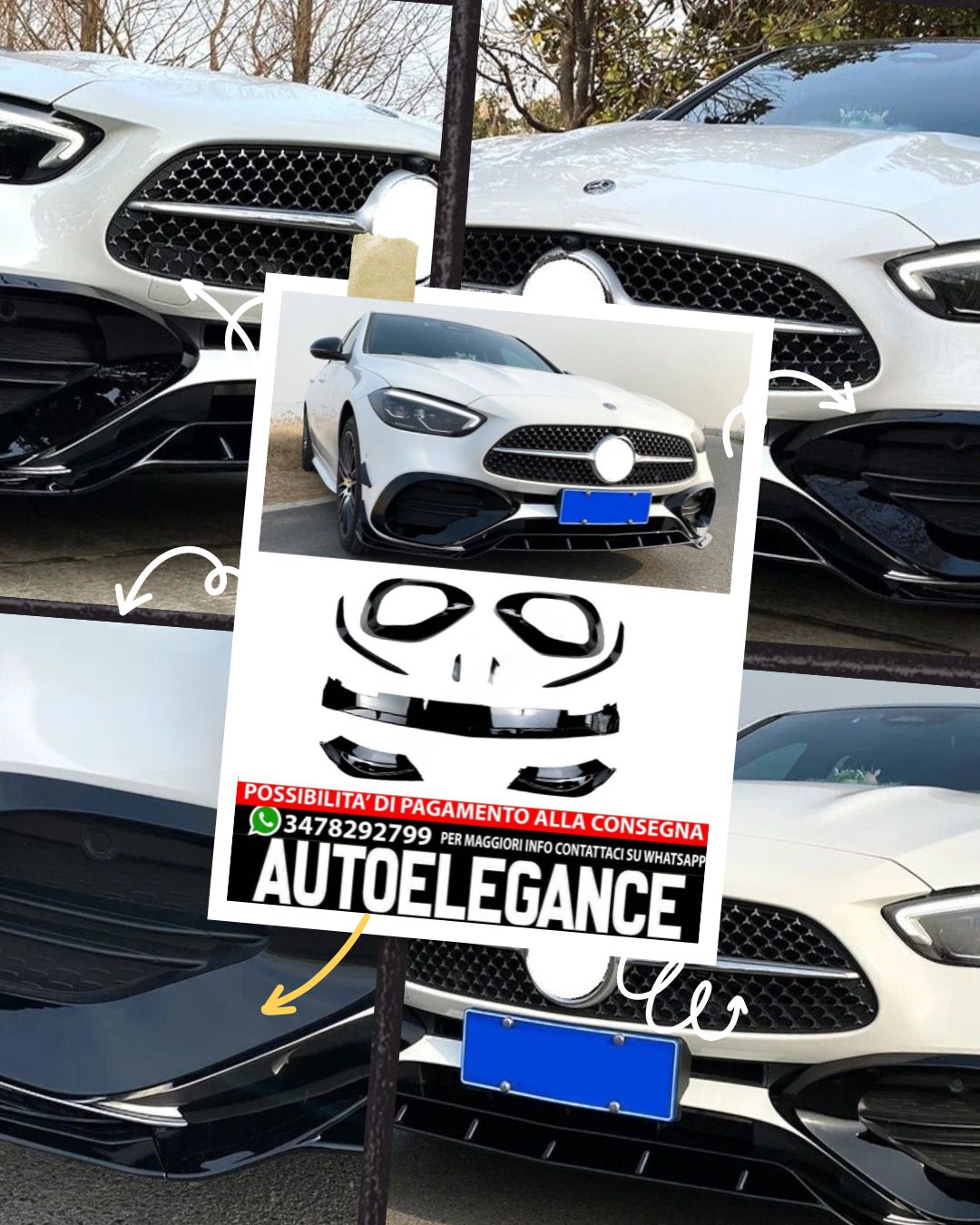 SPOILER adatto per Mercedes C class W206 2021+