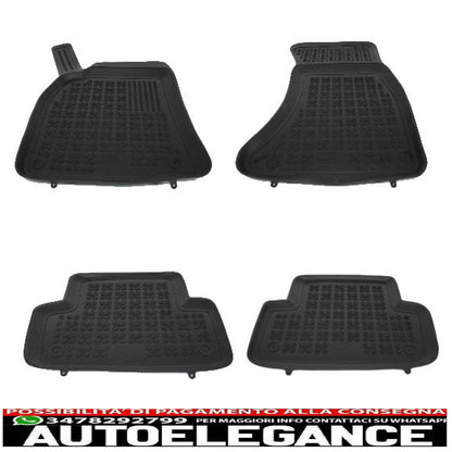 Black rubber mat suitable for audi a4 b8 03/2008-2015, a5 sportback (liftback) 09.2009-2016