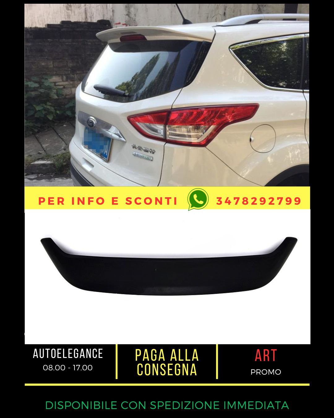 ✨SPOILER ADATTO PER Ford Kuga Escape MK2 2013-2019✨