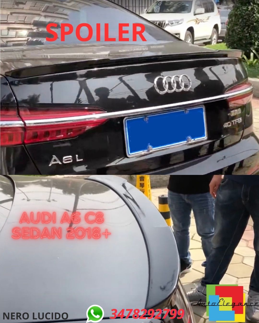 ✨✨GLOSSY BLACK SPOILER SUITABLE FOR AUDI A6 C8 Sedan 2018+✨✨ 