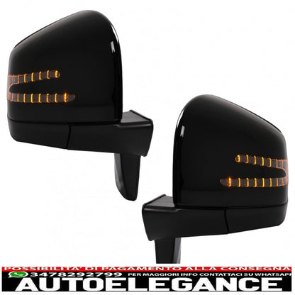 Complete mirror assembly suitable for mercedes g-class w463 (1989-2018) 2013 piano black design 
