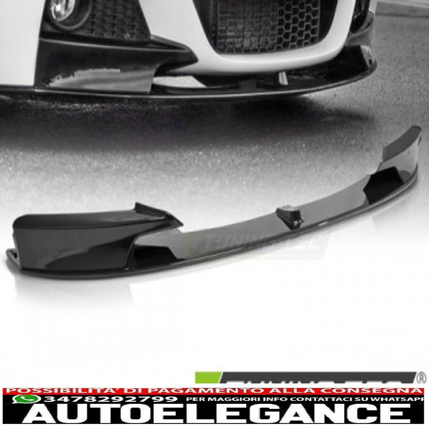 front spoiler performance style glossy black suitable for bmw f30/f31 11-