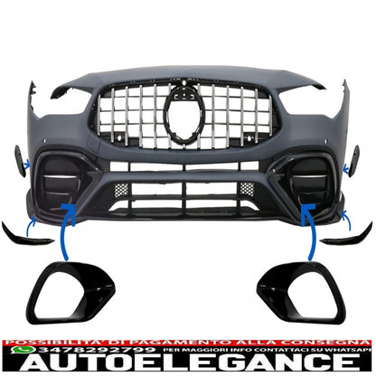 Cornici di copertura griglie laterali adatte per mercedes cla 45 cla 45s x118 c118 (2019-up) pianoforte nero AUTOELEGANCERICAMBI