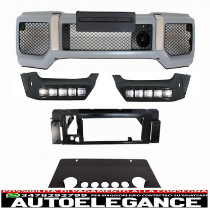 Front bumper skid plate off road spoiler led drl extension suitable for mercedes g class w463 (1989-2016)
