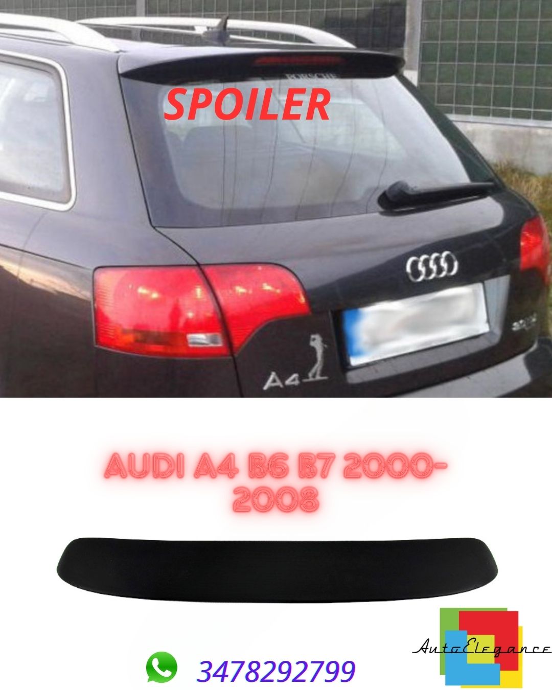 ✨✨SPOILER adatto per  Audi A4 B6 B7 2000-2008✨✨
