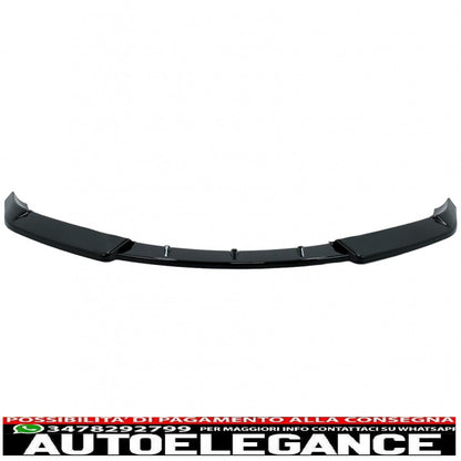 Front bumper additional spoiler suitable for BMW 3 Series E46 Saloon Touring (1998-2004) Standard Piano Black 