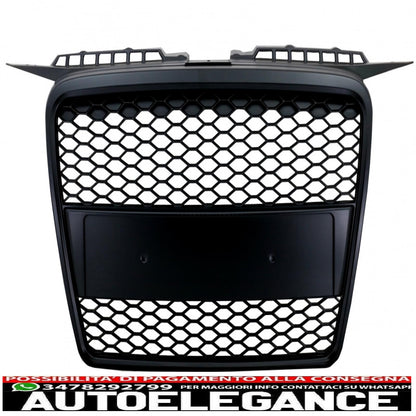 griglia anteriore senza badge adatta per audi a3 8p (2004-2007) hatchback sportback rs design nero opaco