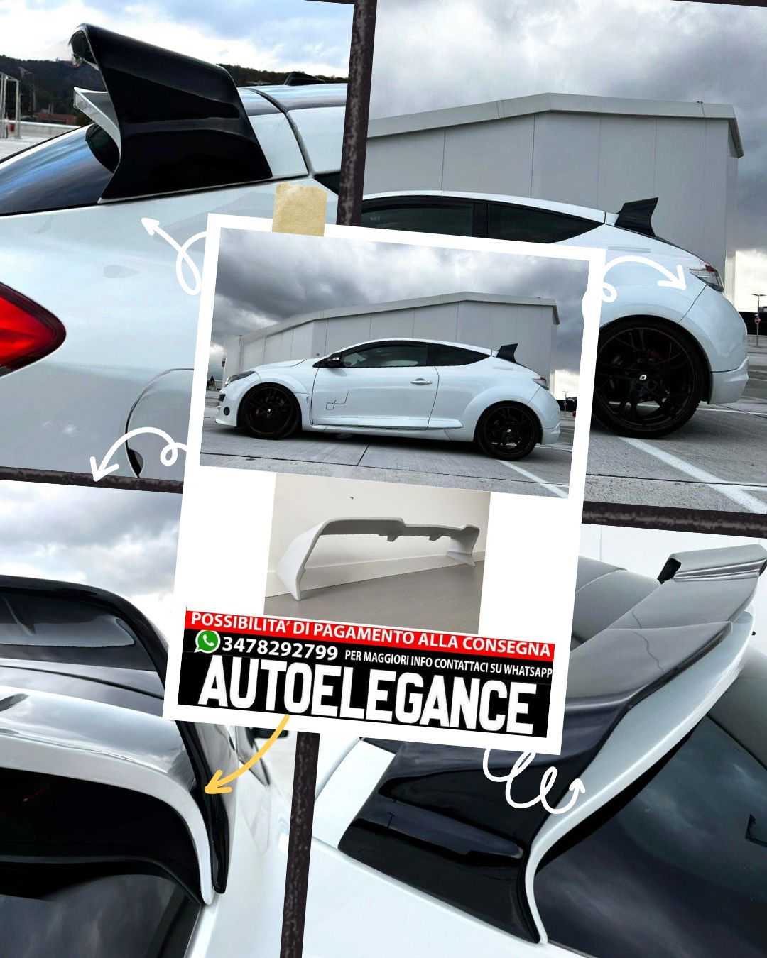 SPOILER LOOK CUP RENAULT MEGANE MK3 RS - FOR LIFTING RS MODEL