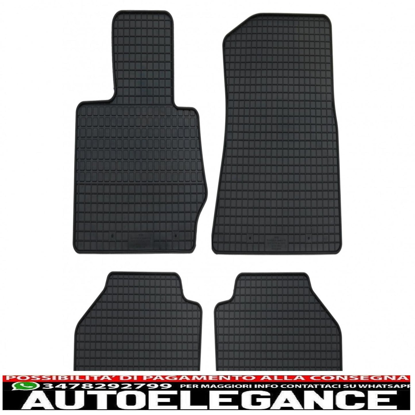 Black rubber mat suitable for bmw x3 f25 (2011-2017), x4 f26 (2014-2018)