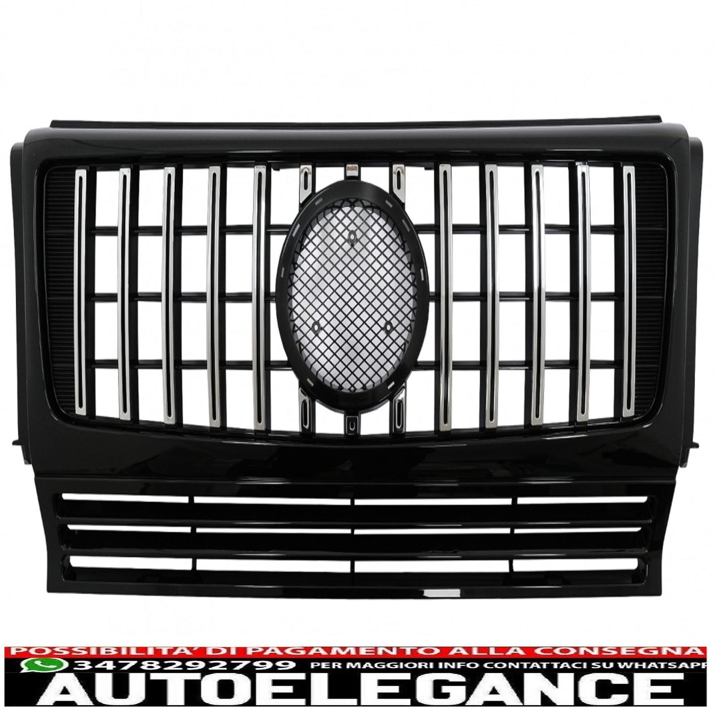 front grille suitable for mercedes g-class w463 (2002-2017) g63 gt-r panamericana design