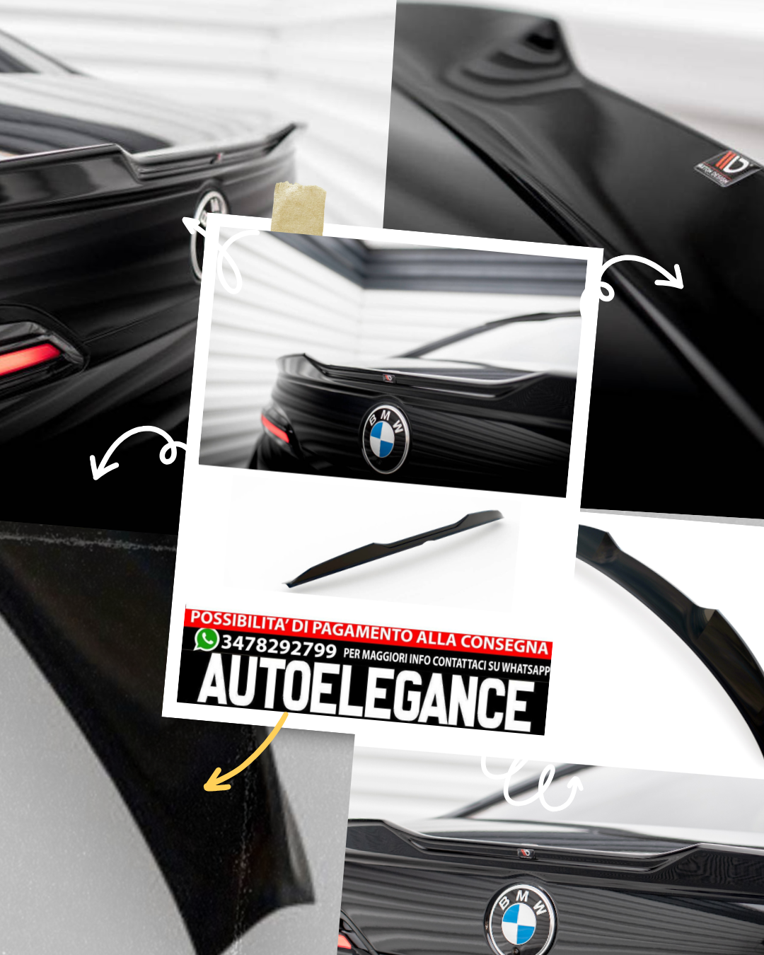 TAPPO SPOILER 3D adatto per BMW 7 M-PACK / M760E G70  (2022 - )