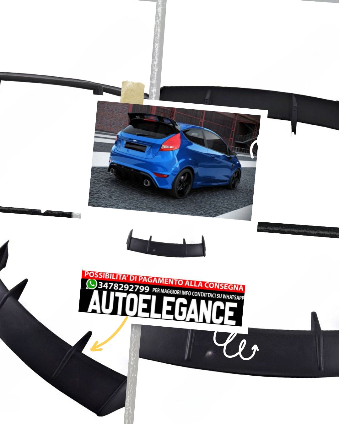 SPOILER suitable for Ford Fiesta MK7 2008-2013