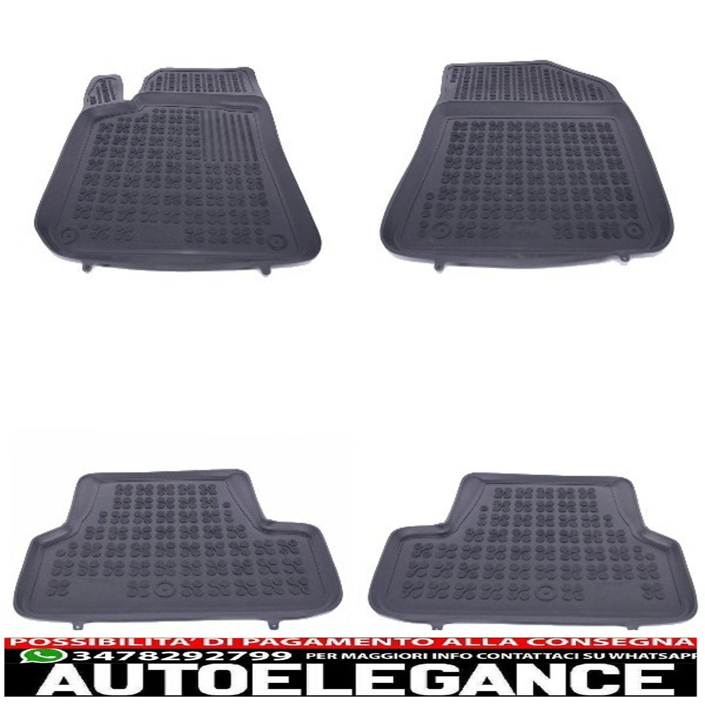 Rubber mat suitable for peugeot 308 2013+ black