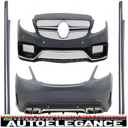 body kit suitable for mercedes c-class w205 sedan (2014-2018) design c63