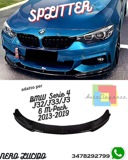 Splitter Anteriore BMW Serie 4 F32/F33/F36 M-Pack 2013-2019 Con ABE TÜV