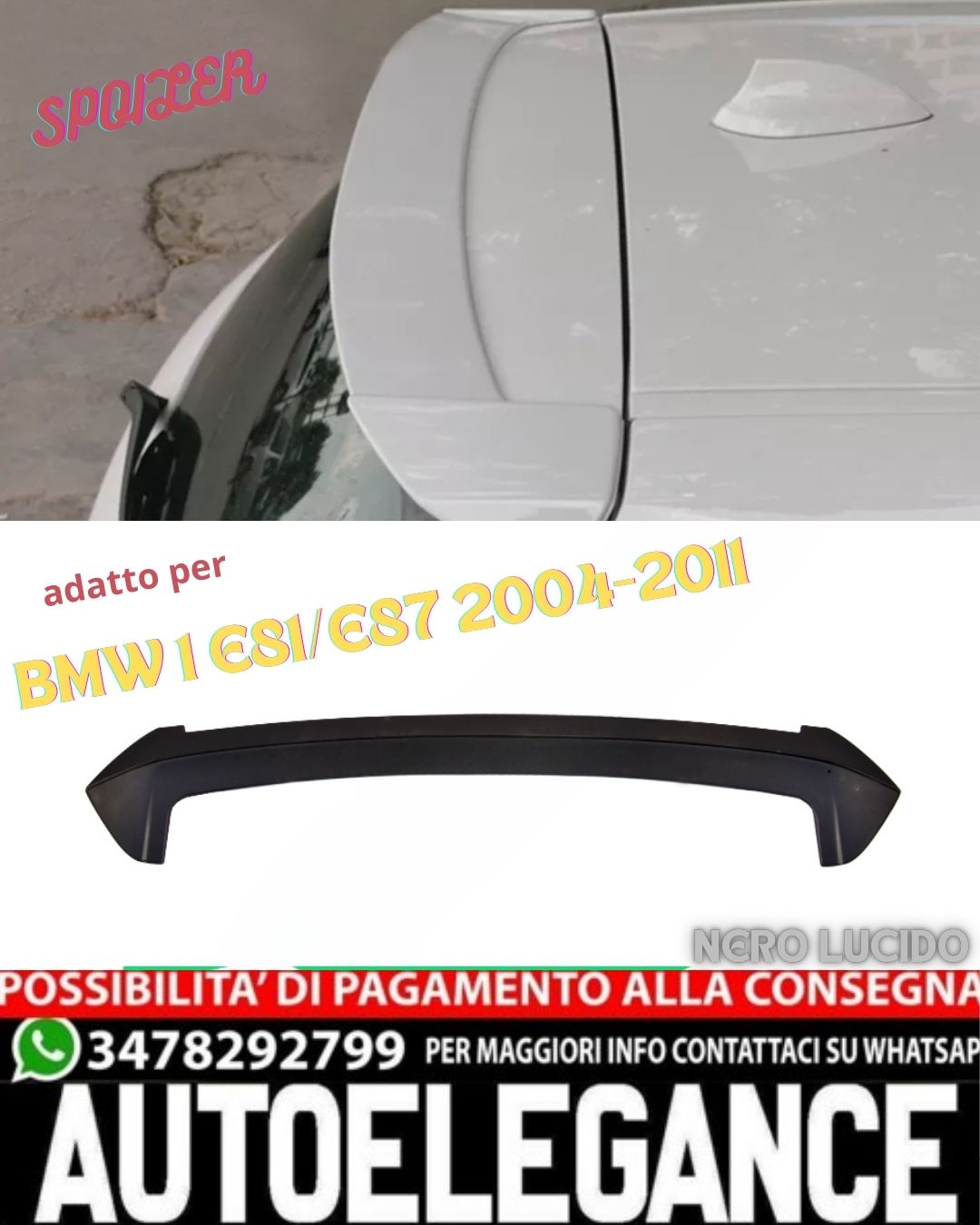 ✨ SPOILER SUITABLE FOR BMW 1 E81/E87 2004-2011✨