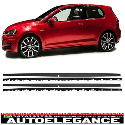 side skirts suitable for vw golf 7 vii hatchback (2013-2017) gti look 