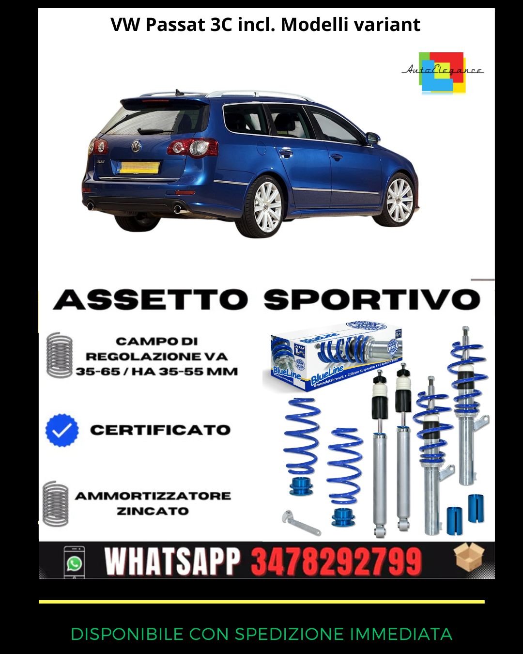 🔥Assetto sportivo PER VW Passat 3C incl. Modelli variant🔥