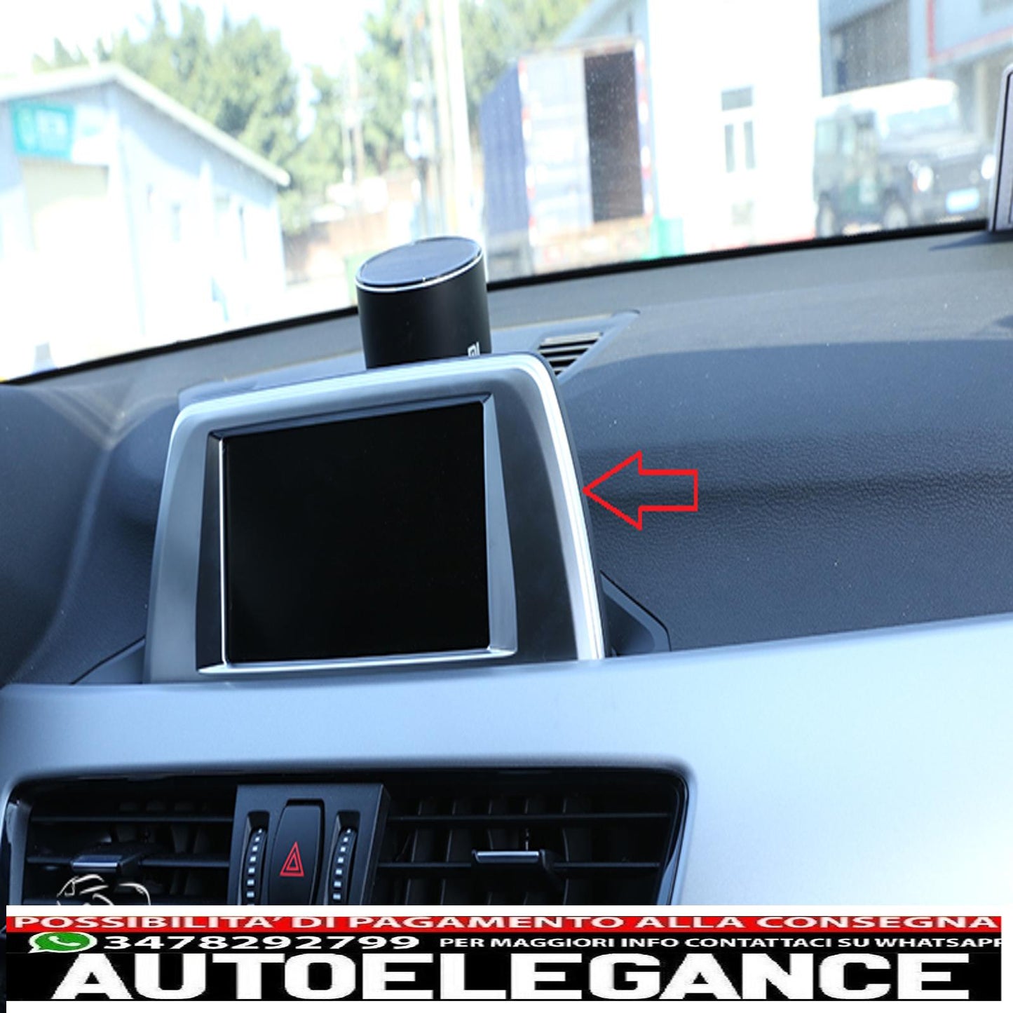 schermo navi telaio cromato maschera per bmw x1 f48-mostra il titolo originaletesto originalenavi bildschirm chromrahmen blende für bmw x1 f48