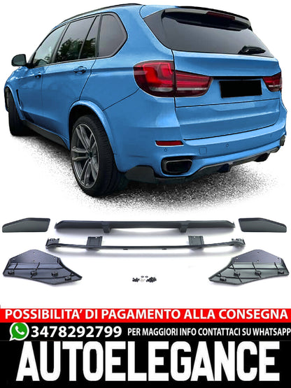 Aftermarket Matte Black Performance Rear Diffuser Compatible with for BMW X5 F15 13-18 