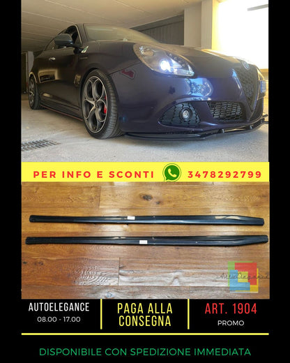⭐1854 MINIGONNE ADATTE PER ALFA ROMEO GIULIETTA 2010-2020 NERO LUCIDO💎⭐